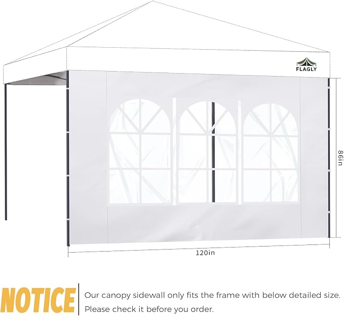 10x10 Pop Up Canopy Sidewall - Image 2