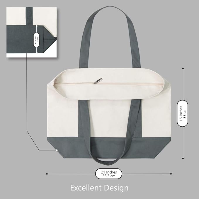 TOPDesign 6-Pack Canvas Tote Bags - Image 5