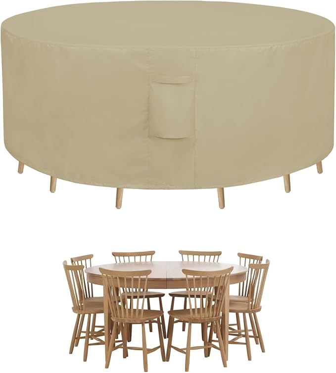 Easy-Going Round Patio Furniture Cover Waterproof Outdoor Dining Table and by Easy-Going