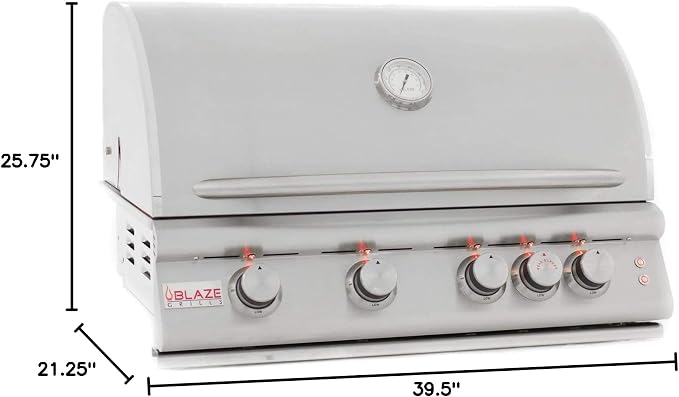 Blaze Grills Premium LTE+ | 32-Inch 4-Burner Barbecue | Built-In Propane Gas - Image 7