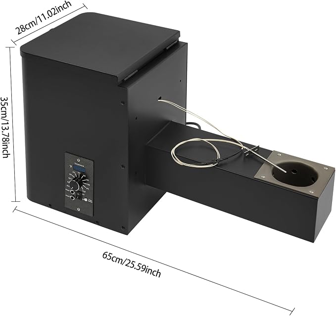 Electric Wood Pellet Smoker Grill Part, 250W 180℉ -500℉ Vertical Pellet Smoker - Image 3