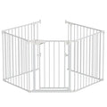 Bonnlo 120-Inch Wide Metal Baby Safety Fence/Play Yard Adjustable Fireplace by Bonnlo