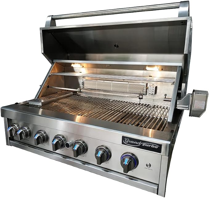 Barbeques Galore Grand Turbo 40-inch 6-Burner Built-in BBQ Gas Grill - Image 5