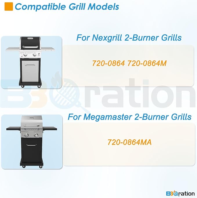 Replacement Parts Kit for Nexgrill 2-Burner 720-0864 720-0864M, Grill Parts Kit - Image 2