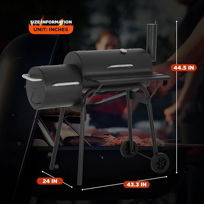 43-inch Charcoal Outdoor BBQ Grill - Image 2