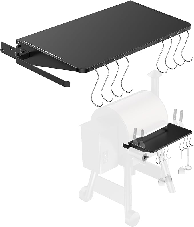 Folding Shelf for Traeger Pellet Grills, BAC362 Pellet Front Shelf by PHYESUVIN