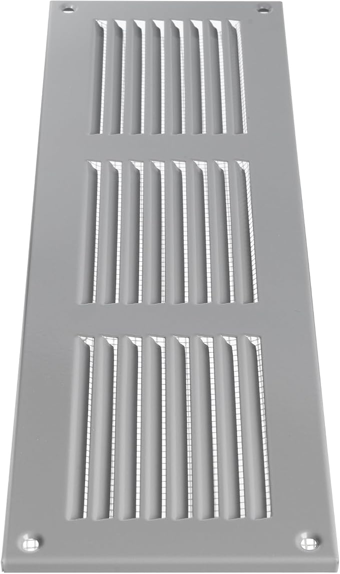 Repa Market 12x4 Inch Air Vent Cover/Gray Galvanized Steel Louvered Grill Cover - Image 8