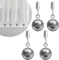 4 Pack Shower Curtain Weights, Prevent Curtain Liner from Blowing Around by Yteseery