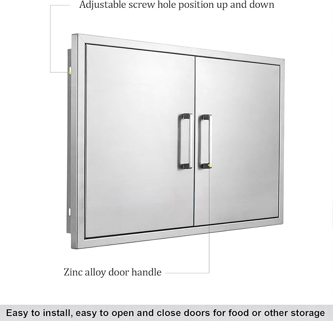 Outdoor Kitchen Door, Stainless Steel BBQ Double Doors, Available - Image 8