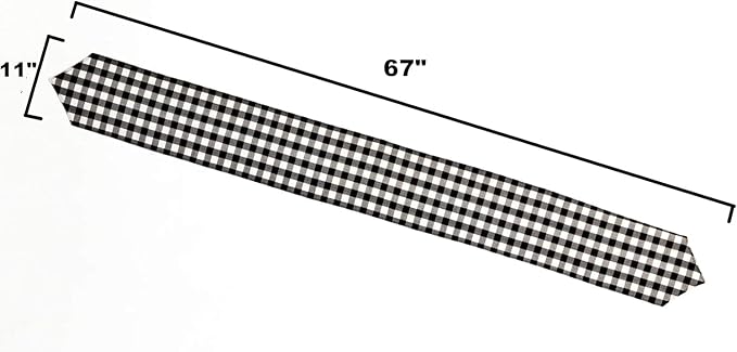 4 Pack Buffalo Check Table Runners White and Black Plaid Table Runner - Image 7
