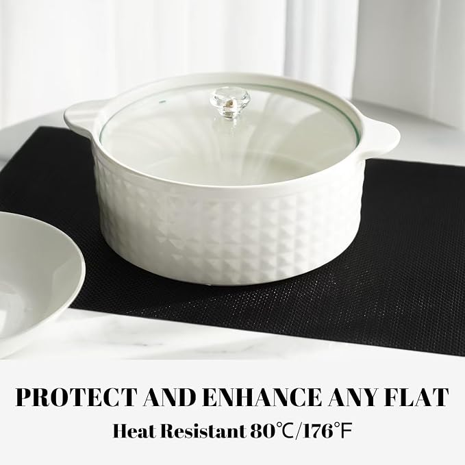 Placemats Set of 8 Vinyl/Plastic Woven Place Mats - Image 5