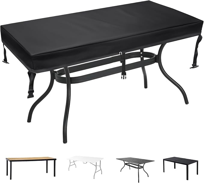TOHONFOO Rectangular Patio Table Cover by TOHONFOO