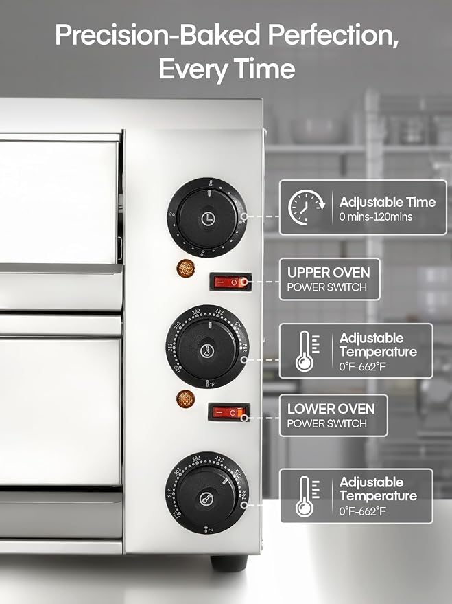 12 Inch Commercial Pizza Oven, Countertop Pizza Ovens - Image 3