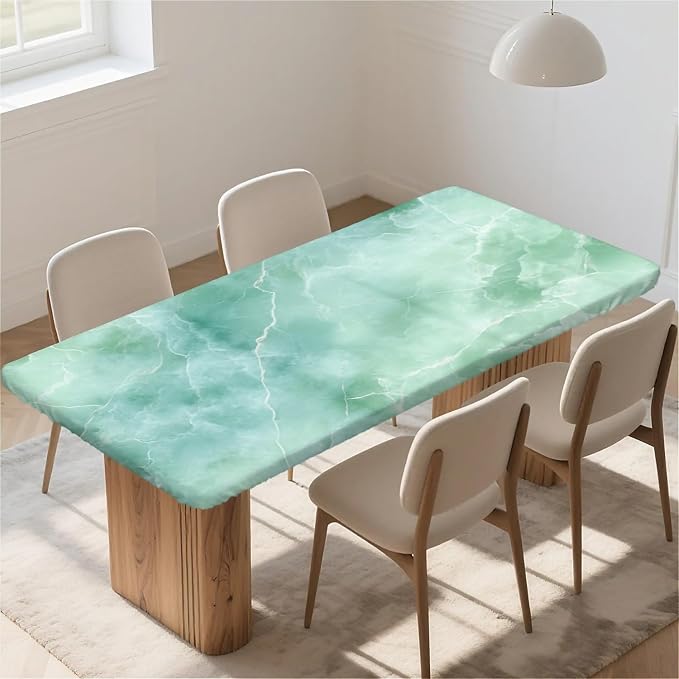Rectangle Table Cloth Cover Waterproof Elastic Fitted Polyester Fitted - Image 6
