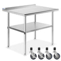 GRIDMANN Stainless Steel Table 36 in. x 24 in., NSF Commercial Kitchen Prep & by GRIDMANN