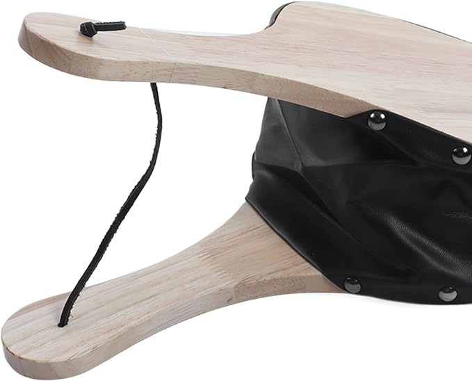 AMAKO Fireplace Bellow Manual Operation Durable Solidwood Heatproof Leather - Image 7