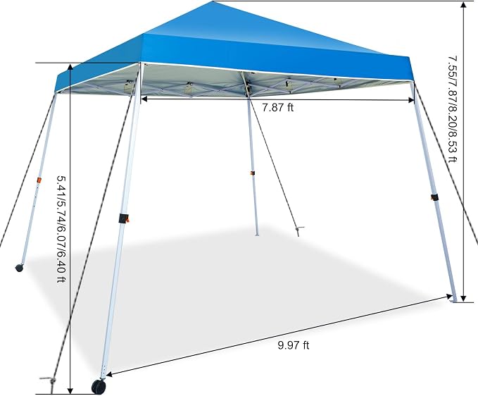 Sunnyglade 10x10 Ft Pop Up Canopy Tent One Button Easy Pop Up Outdoor Instant - Image 6