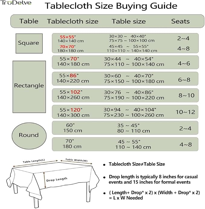 TruDelve Rectangle Cloth Tablecloths Olive Green Striped Tablecloth Boho Fabric - Image 7