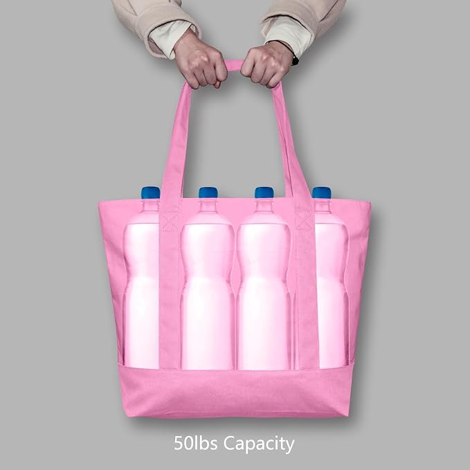 TOPDesign 3-Pack Canvas Tote Bags - Image 6