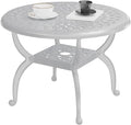 Cast Aluminum Outdoor Side Table, All Weather Round Bistro Table, Outdoor by Embraceartofoutdoorliving