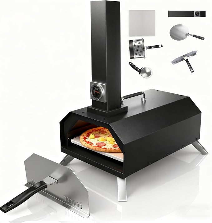 Christmas Gifts Pizza Oven Outdoor 12" Portable Pellet Pizza Stove Wood Fired by Karienvir
