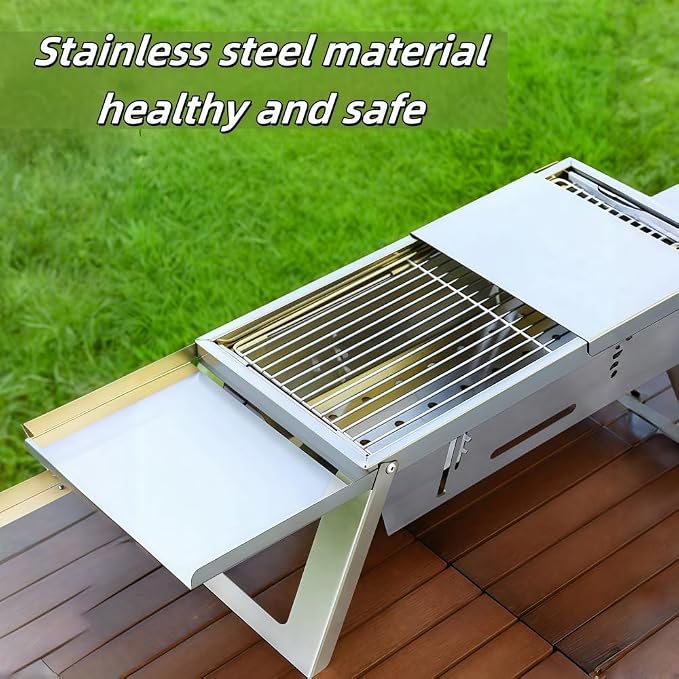 small portable charcoal grill: mini foldable tabletop grills - Image 7