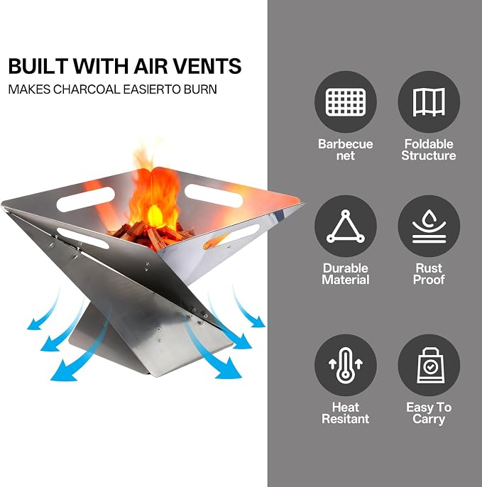 Foldable Portable Fire Pit - Image 2