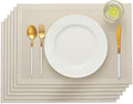 Placemats Set of 6, Faux Leather Placemats, Waterproof by Unknown