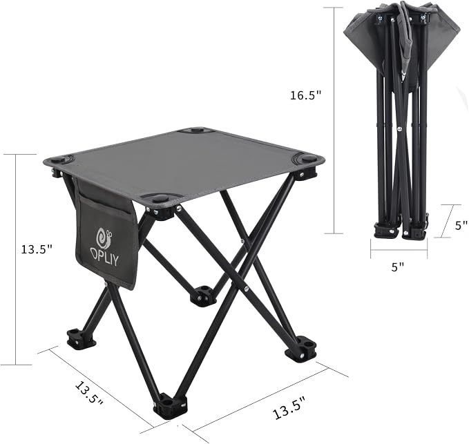 Opliy Camping Stool 2 Pack, 13.5 Inch Portable Folding Stool - Image 3
