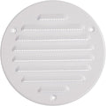 Vent Systems - 4 Inch White Metal Round Soffit Air Vent Grille Cover, Register by VentSystems