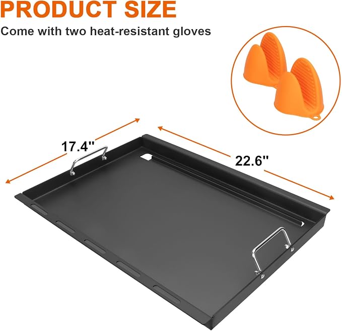 Full-Size Griddle Inserts for Weber Spirit 300 & Spirit II 300 Series Grills - Image 2