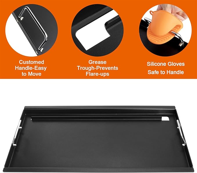 Full-Size Griddle Inserts for Weber Summit 600 Series Grills, Flat Top Griddle - Image 5