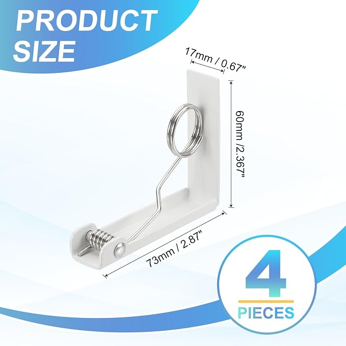 uxcell 4 Pack Tablecloth Clips, Stainless Steel Table Cloth Cover Clamps - Image 2
