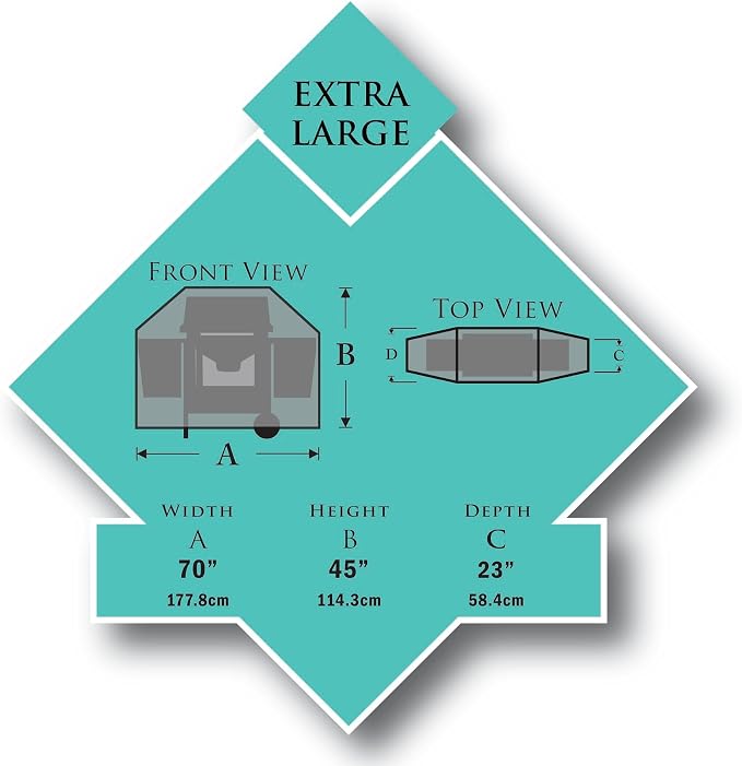 Reversible Ventilated BBQ Grill Cover Extra Large 70" - Image 6