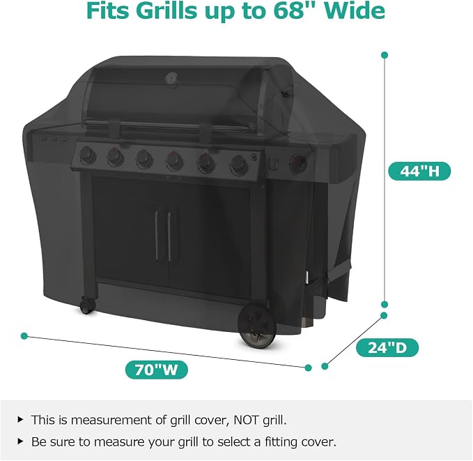 SunPatio BBQ Grill Cover 70 Inch, Outdoor Heavy Duty Waterproof Barbecue Gas - Image 2