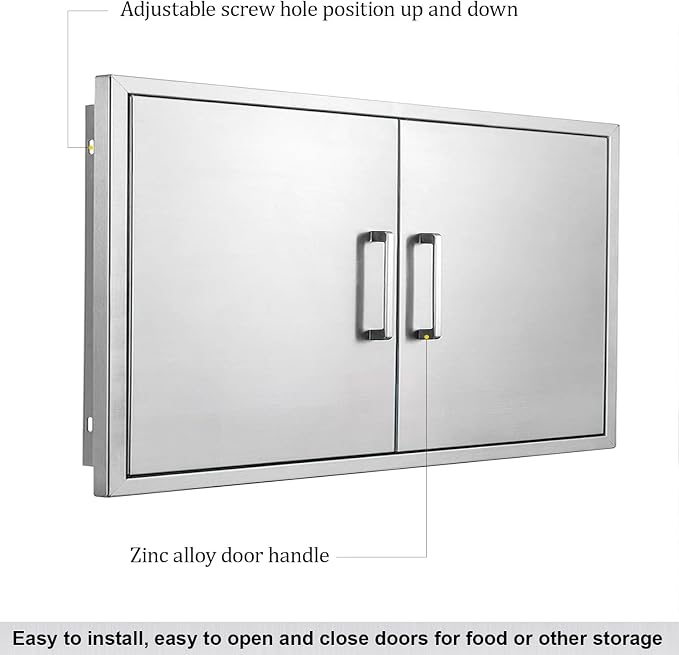 Outdoor Kitchen Door, Outdoor Kitchen Access Door, Stainless Steel BBQ Double - Image 8