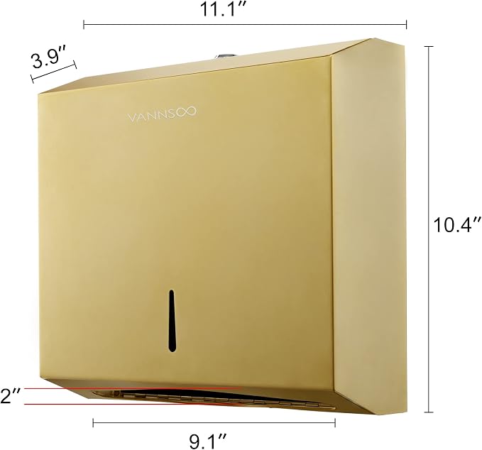 Commercial Paper Towel Dispenser Wall Mount, Tri-fold/Multi-fold/C-Fold - Image 3