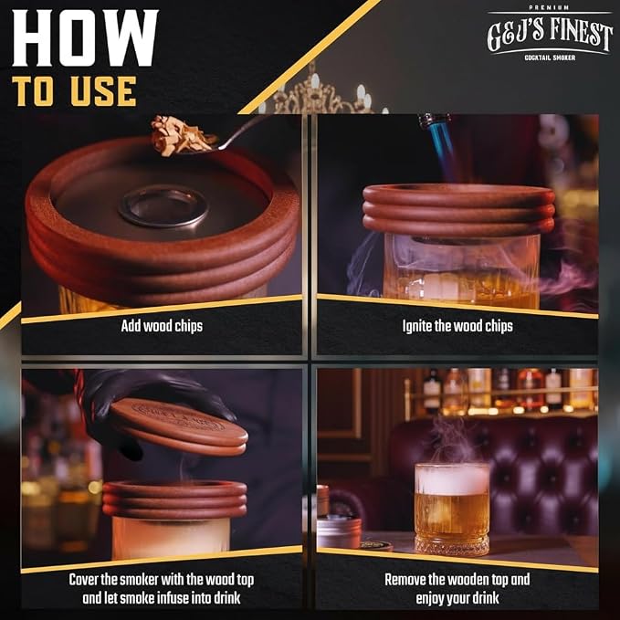 Whiskey Smoker Kit | Cocktail Smoker Kit| Bourbon Smoker Kit| Old Fashioned - Image 3