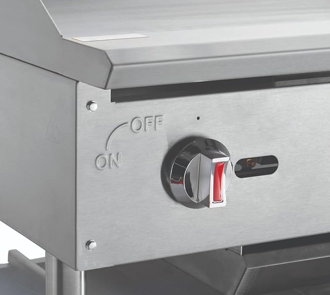 Kratos 36" Wide Commercial Countertop Griddle, Gas Hot Plate - Image 6