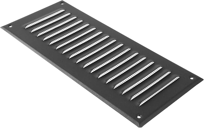 Square Ventilation Grille / 3" x 10" Inch Inside Measurement/Black Metal Air - Image 4