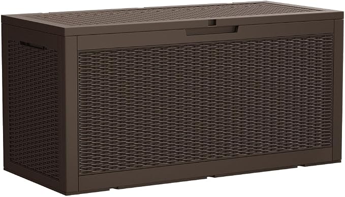 Devoko 95 Gallon Deck Box Large Resin Outdoor Storage Box, Waterproof and UV by DEVOKO