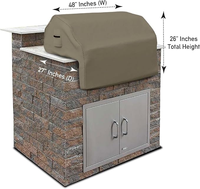 Covers & all Built-in Outdoor Grill Cover, Durable 12 Oz Waterproof Cover Max - Image 2