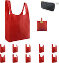 BeeGreen Christmas Red Reusable Grocery Bags by BeeGreen