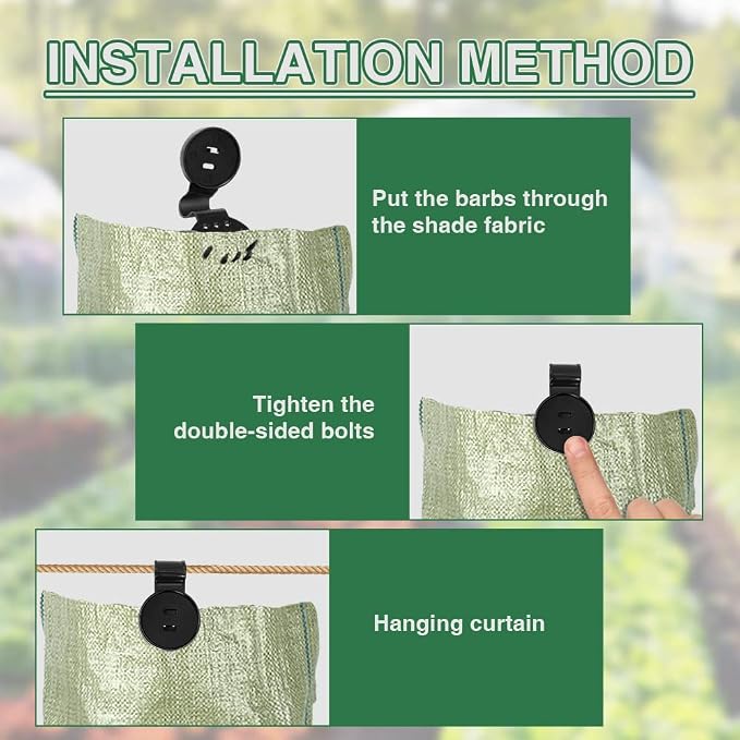 30 PCS Shade Cloth Heavy Duty Lock Grip, Shade Cloth Plastic Clips, Windproof - Image 5