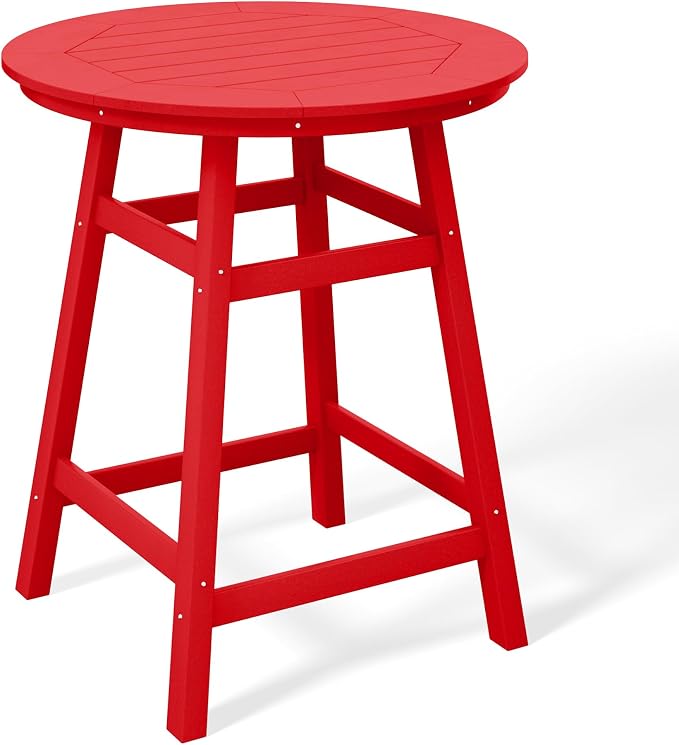 Costaelm Patio Bistro Table, Outdoor Bistro Dining Pub Table by Costaelm