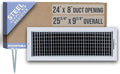 Fits 24x8 Duct Opening Steel Adjustable Air Supply Grille by Handua | Register by Handua