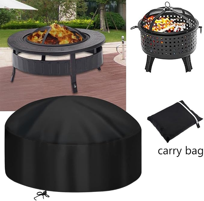 36-Inch Fire Pit Cover for 34-36 inch Round Fire Pit, Heavy Duty 300D Oxford - Image 7