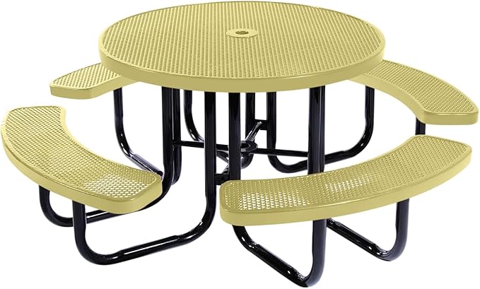 COATEDOUTDOORFURNITURE Heavy-Duty Portable Outdoor Picnic Table by CoatedOutdoorFurniture