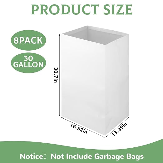 8 Pack 30 Gallon Disposable Trash Cans - Image 2