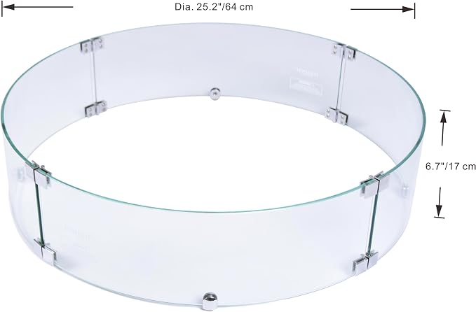 All Fire Table Pit Wind Screens and Stainless Steel Buner Lid from ELEMENTI | - Image 2